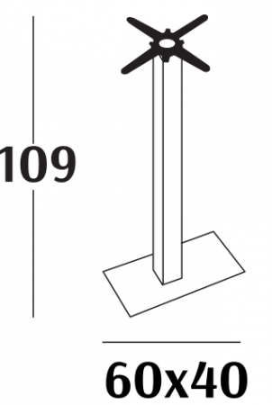 База для стола VLL- SCAB Tiffany 5085VN-FX H109 (черный)