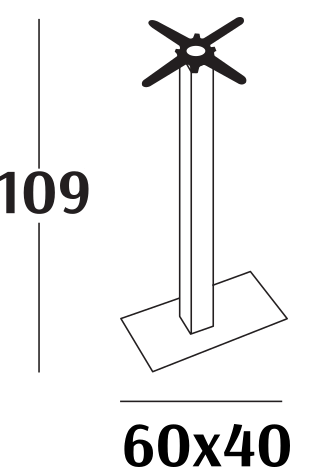 База для стола VLL- SCAB Tiffany 5085VN-FX H109 (черный)