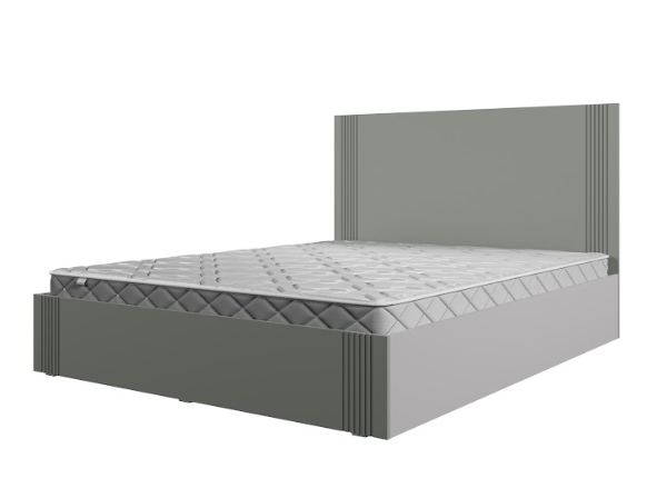Кровать двуспальная ViA- APC АЛ-1 (серый)