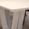 Стол обеденный IMP- Asti белый, МДФ + стекло, 120 см