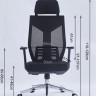 Поворотное компьютерное кресло INI- ICAR в черном цвете
