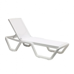 Шезлонг пластиковый TERR- Scab Vela (Италия), Bianco (белый)