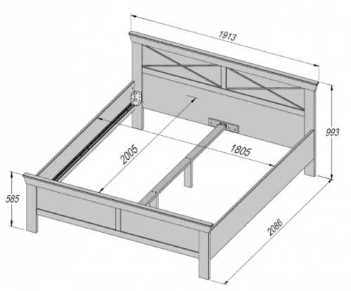 Кровать двухспальная PL- Forte KASHMIR KSML181 