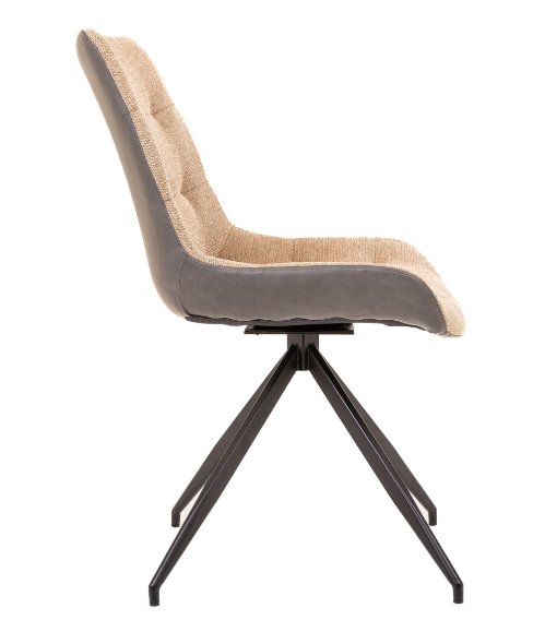 Стул обеденный модерн MFF- Aurora черный/ меланж латте, камел