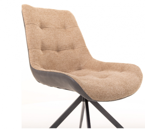 Стул обеденный модерн MFF- Aurora черный/ меланж латте, камел