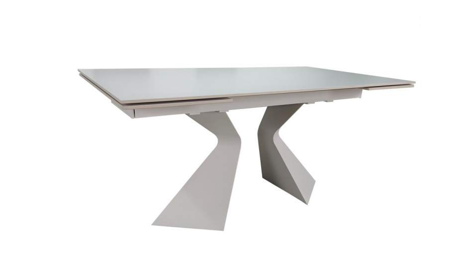 Стол раскладной INI- LAURA CERAMIC 160(240)*90 белый мат/ белый