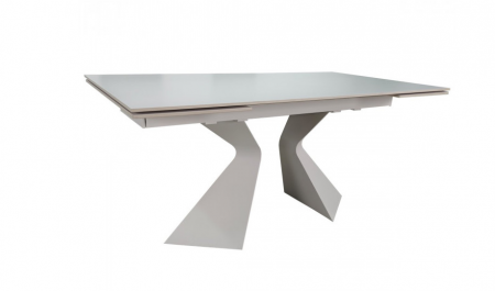 Стол раскладной INI- LAURA CERAMIC 160(240)*90 белый мат/ белый