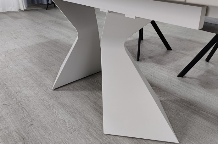Стол раскладной INI- LAURA CERAMIC 160(240)*90 белый мат/ белый