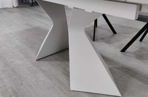 Стол раскладной INI- LAURA CERAMIC 160(240)*90 белый мат/ белый