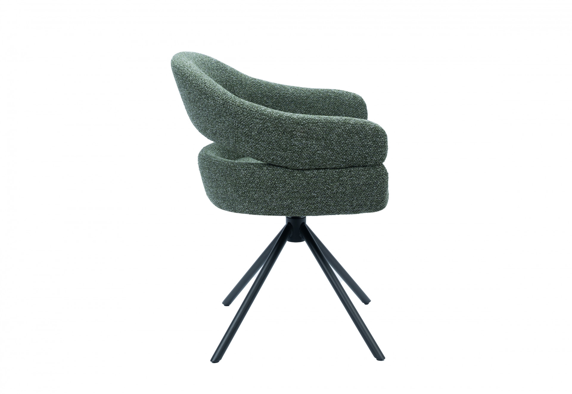 Стул обеденный поворотный VTR- R-180 (зеленый мох/черный)