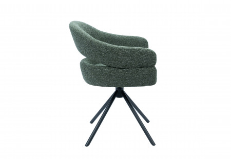 Стул обеденный поворотный VTR- R-180 (зеленый мох/черный)