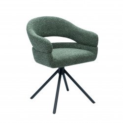 Стул обеденный поворотный VTR- R-180 (зеленый мох/черный)