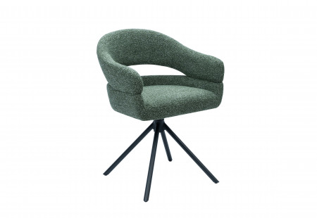 Стул обеденный поворотный VTR- R-180 (зеленый мох/черный)