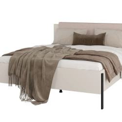 Кровать двуспальная с газовым подъемником Helvetia JUKON S (кашемир/черный)