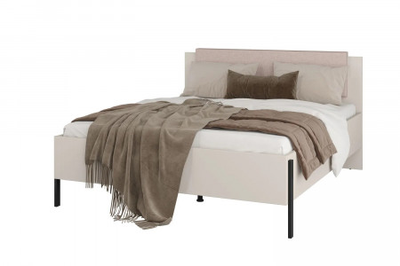 Кровать двуспальная с газовым подъемником Helvetia JUKON S (кашемир/черный)