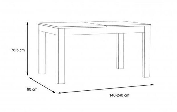 Стол обеденный Forte TULUZA PRTT402 (белый глянец) 140-240 см