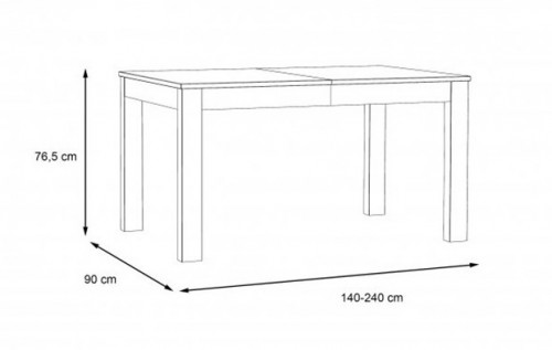 Стол обеденный Forte TULUZA PRTT402 (белый глянец) 140-240 см