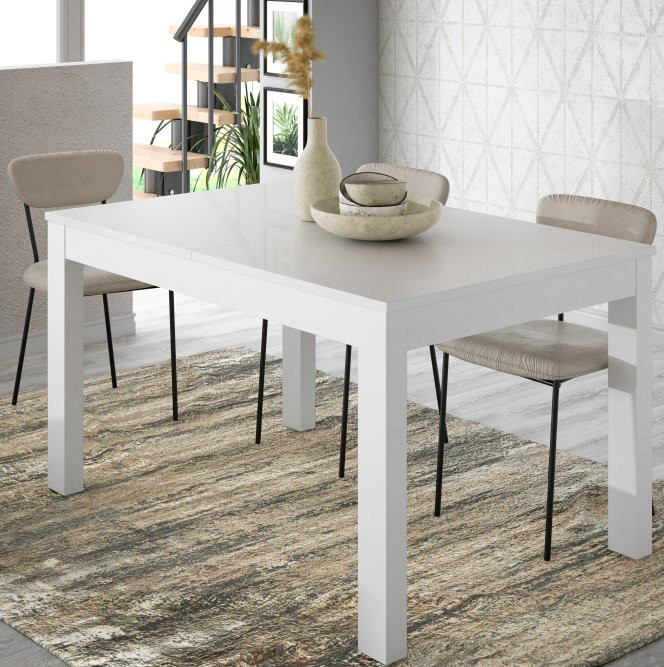 Стол обеденный Forte TULUZA PRTT402 (белый глянец) 140-240 см