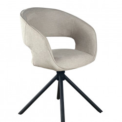Стул обеденный с автоповоротом HOLLY Perfect (бежевый/черный)