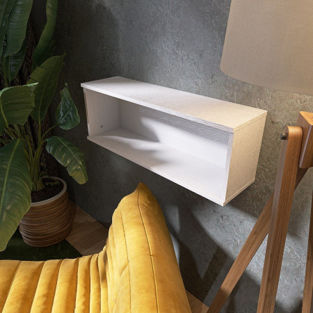 Полка навесная для гостиной EVR- Лайт ПЛН-2 белый(нимфея альба)