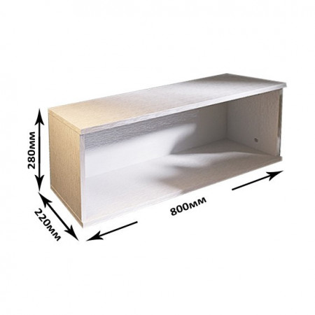 Полка навесная для гостиной EVR- Лайт ПЛН-2 белый(нимфея альба)