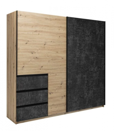 Шкаф - купе MRK- Вильма 1,75; 2,15; 2,5м Бетон темный/ дуб Артизан