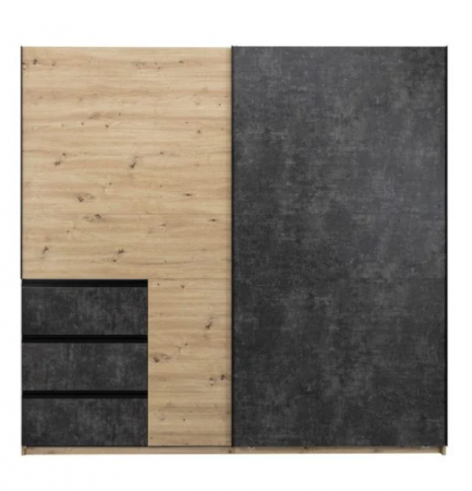 Шкаф - купе MRK- Вильма 1,75; 2,15; 2,5м Бетон темный/ дуб Артизан