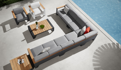 Угловой модульный комплект для отдыха Higold Cambusa (серый) 2062100