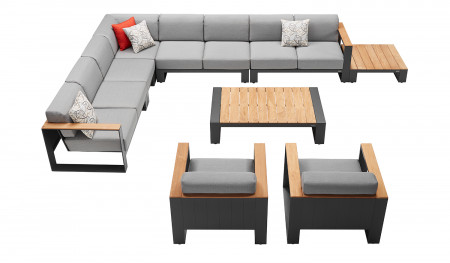 Угловой модульный комплект для отдыха Higold Cambusa (серый) 2062100