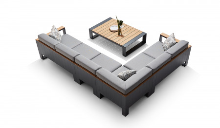 Угловой модульный комплект для отдыха Higold Cambusa (серый) 2062100