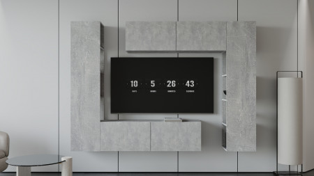 Гостиная (тумба верх/низ + пенал левый/правый) ViA- ВТ-1