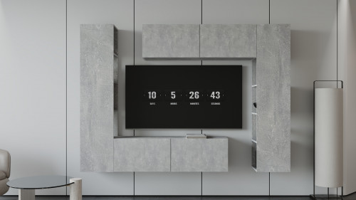 Гостиная (тумба верх/низ + пенал левый/правый) ViA- ВТ-1