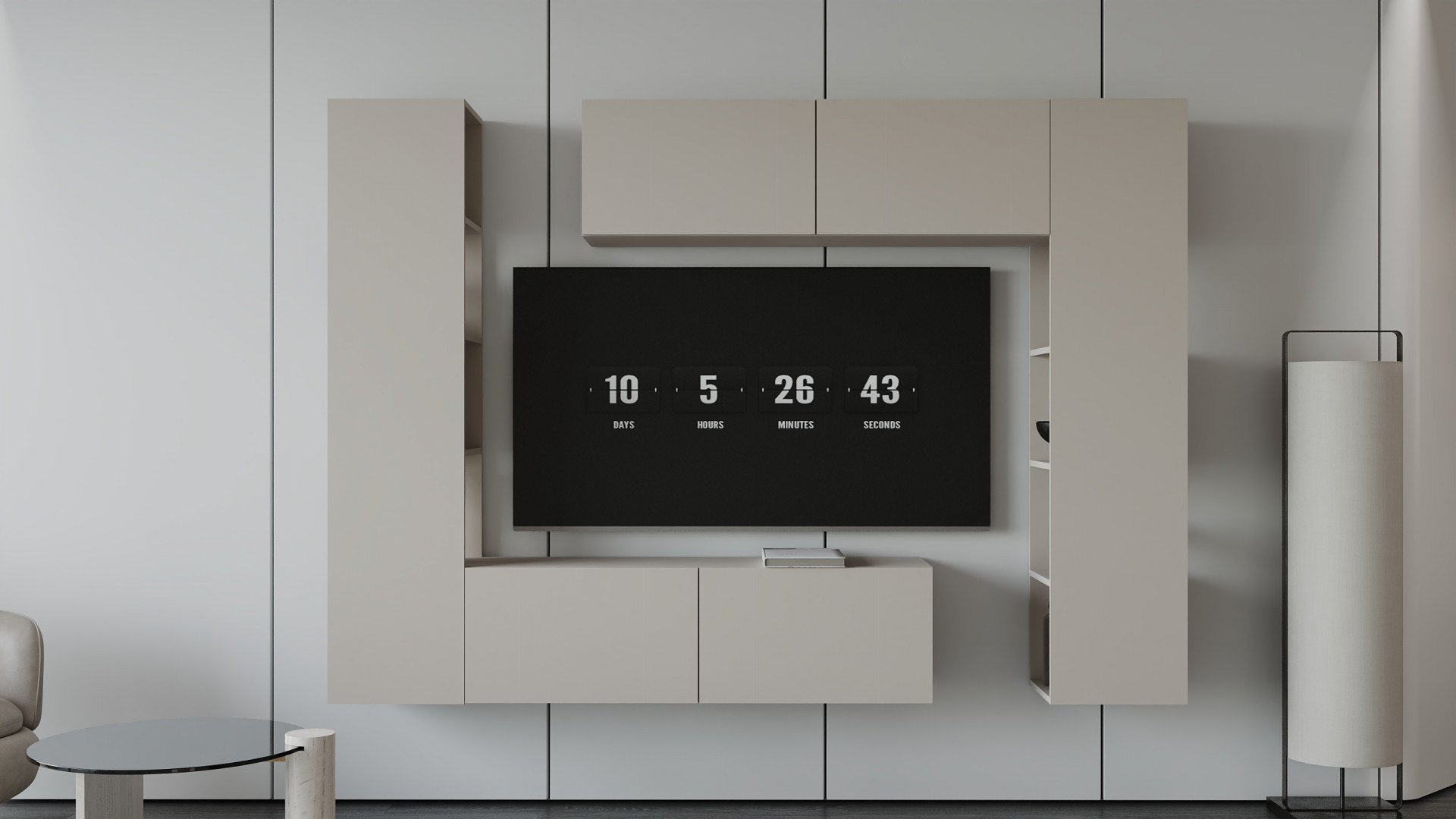 Гостиная (тумба верх/низ + пенал левый/правый) ViA- ВТ-1