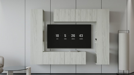 Гостиная (тумба верх/низ + пенал левый/правый) ViA- ВТ-1