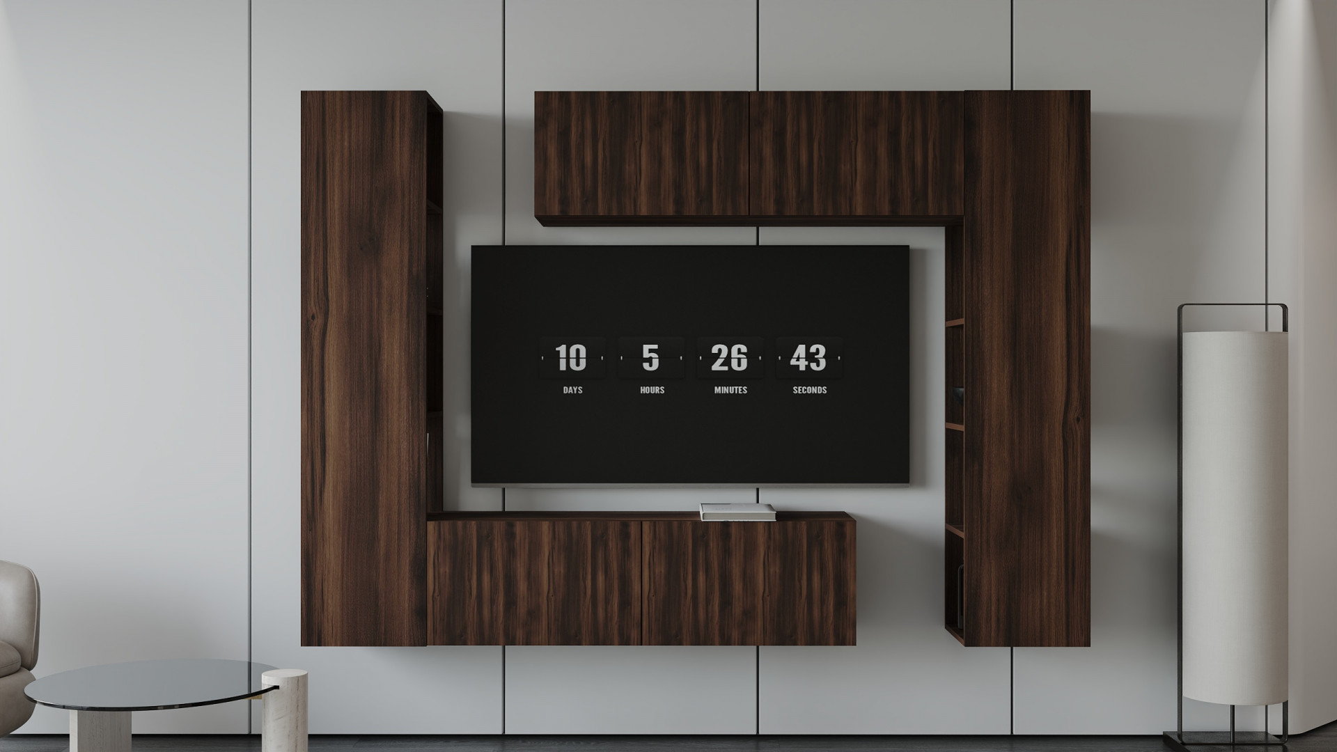 Гостиная (тумба верх/низ + пенал левый/правый) ViA- ВТ-1