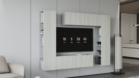 Гостиная (тумба верх/низ + пенал левый/правый) ViA- ВТ-1