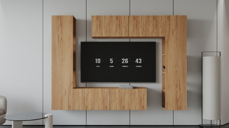 Гостиная (тумба верх/низ + пенал левый/правый) ViA- ВТ-1