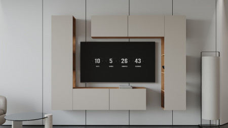 Гостиная (тумба верх/низ + пенал левый/правый) ViA- ВТ-1