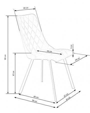 Стул HALMAR K-450 пепельный