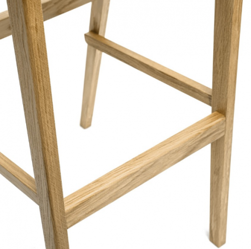 Стул полубарный LVK- Floki new натуральный дуб с твердым сиденьем 