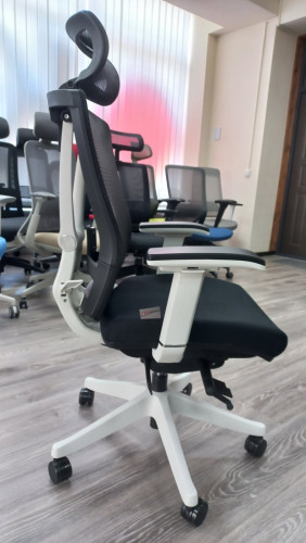 Крісло керівника LUX- ERGO CHAIR 2 WHITE/ BLACK ергономічне