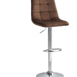 Барный стул MFF- Damask коричневый велюр