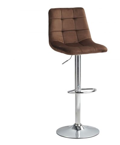 Барный стул MFF- Damask коричневый велюр