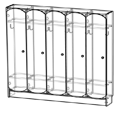 Шкаф детский HAT- ШДО-5 (декор под дерево + цветной)