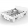 IDEA Многофункциональная кровать 140x190/200 CHICAGO жемчужно-белая