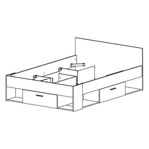 IDEA Многофункциональная кровать 140x190/200 CHICAGO жемчужно-белая