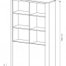 Стеллаж двухдверный Perfect Home Torro 2D/113 Дуб кремона