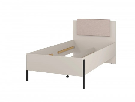 Кровать односпальная с газовым подъемником 24KSND54 Helvetia JUKON S (кашемир/черный)