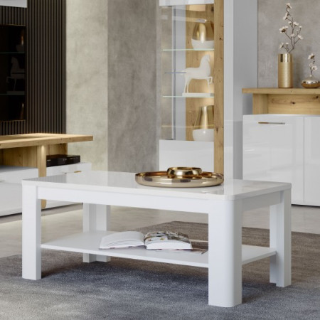 Стол журнальный Forte TULUZA FLOT12 (белый глянец)