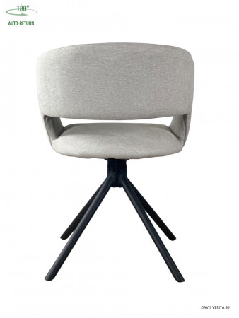 Стул обеденный с автоповоротом HOLLY Perfect (серый/черный)